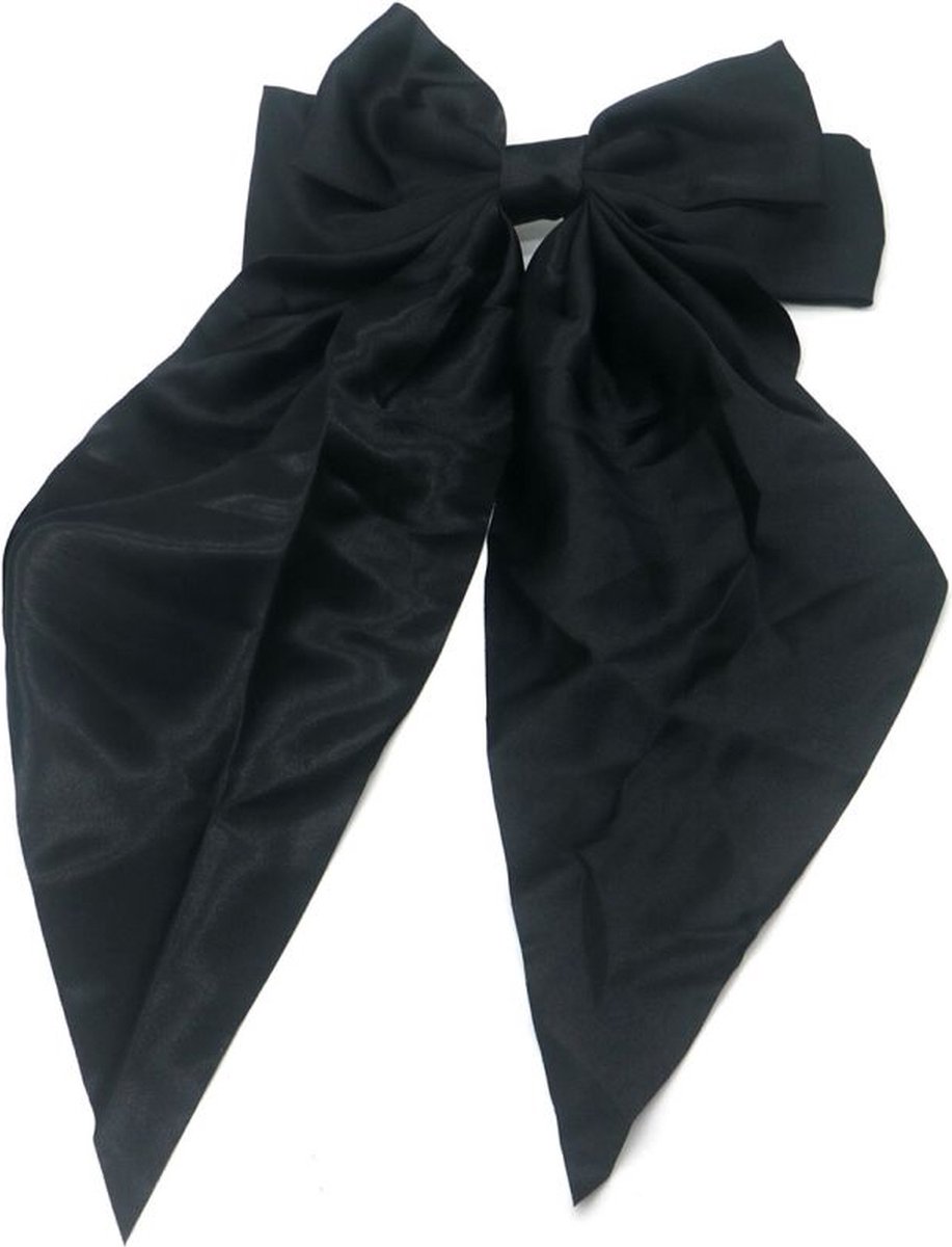 Goedkoopste Zwarte Haarstrik - grote haarstrik - 36x19 cm - haarclip – haaraccessoire - strik – feest outfit - carnaval