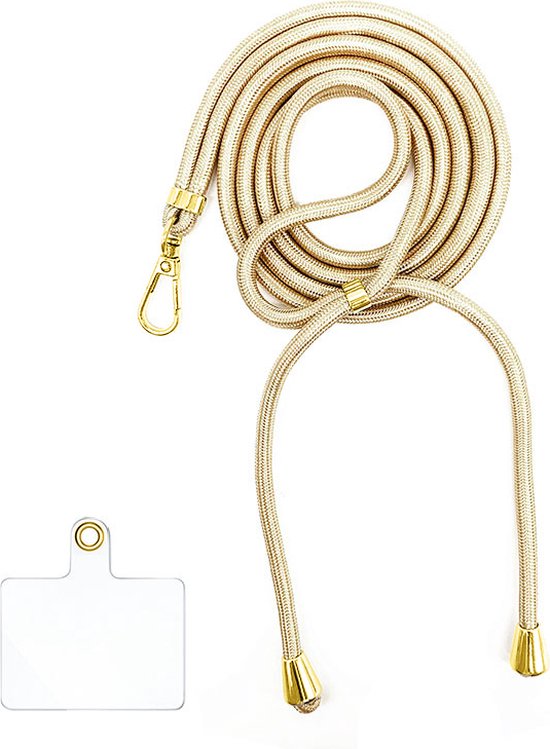 Hrlace Mobiele telefoonkoord, universeel, strass telefoonketting, polsband, glitter, strass, kristal, telefoonkoord om om te hangen, polsband, koord met patch voor alle smartphones, crossbody, zilver