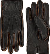 Leren handschoenen heren met vintage uitstraling model Noja Color: Black, Size: 9.5