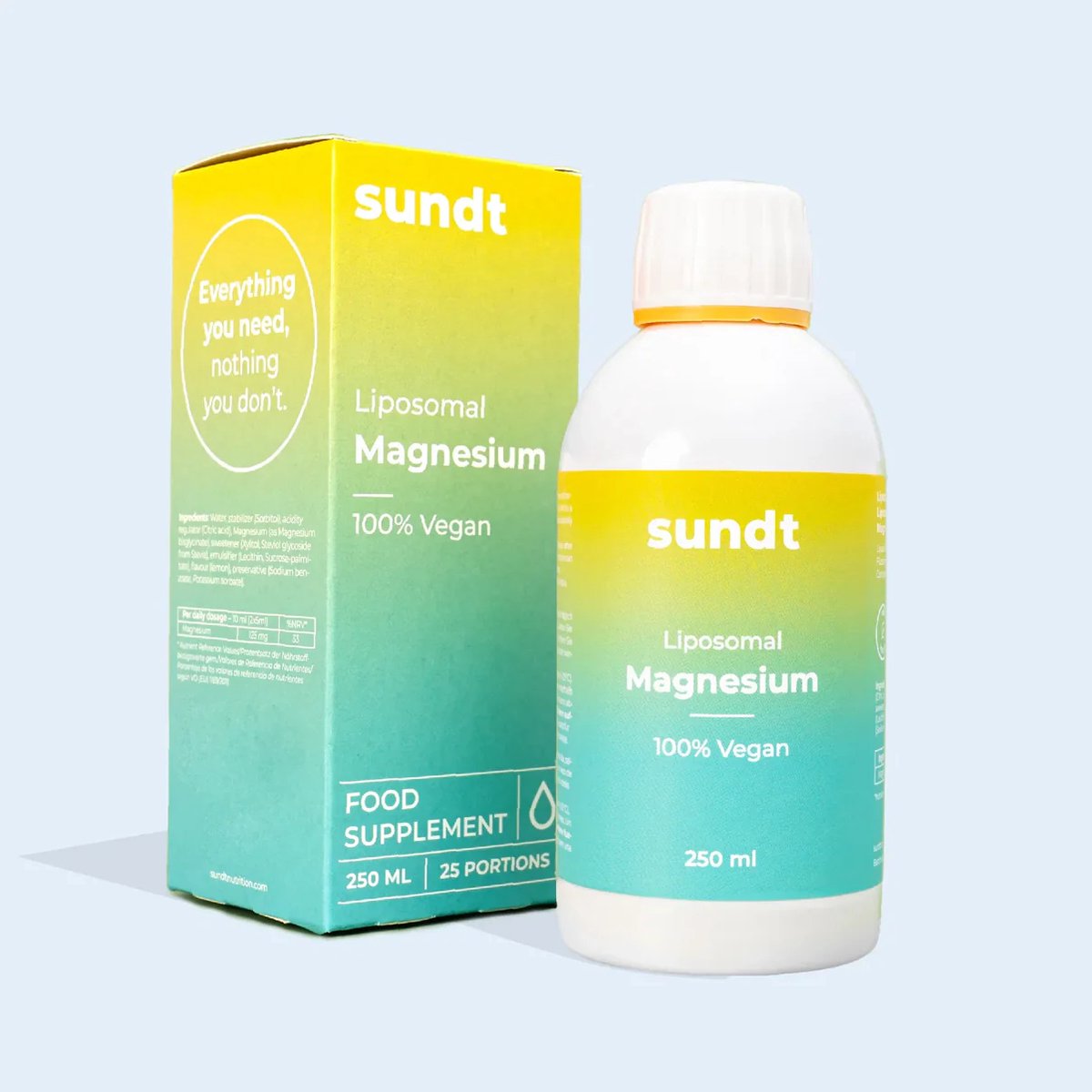 Goedkoopste SUNDT Nutrition - Liposomale Magnesium - 250ml - Ondersteunt Spieren, Zenuwen & Elektrolytenbalans - Vloeibaar Supplement - Vegan - Glutenvrij - 25 Dagen Gebruik