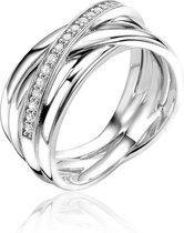 Zinzi Jewels 925 Sterling Zilveren Ring  (Maat: 58) - Zilver