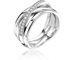 Zinzi Jewels 925 Sterling Zilveren Ring  (Maat: 58) - Zilver