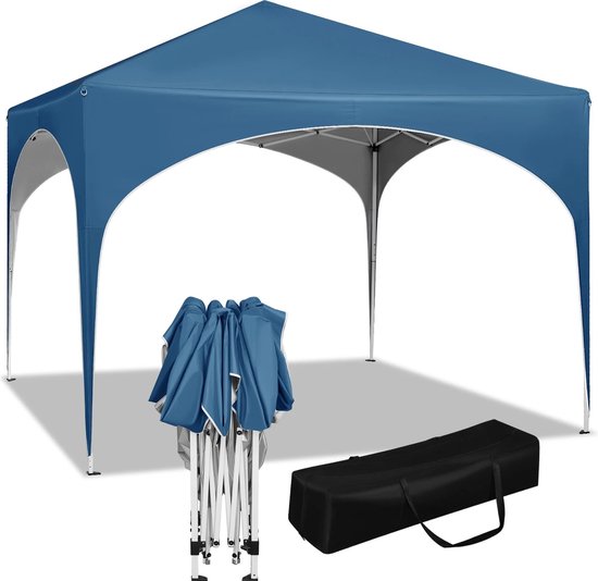 Wiltec paviljoen 3 x 3 m in groen met UV-bescherming 50 , tuinpaviljoen afneembare zijkanten