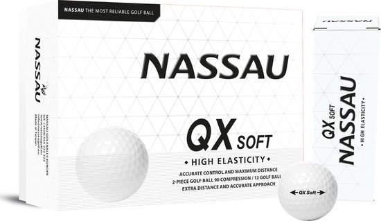 Nassau QX Soft - Golfballen - 12 stuks - Wit van Nassau — afbeelding 2