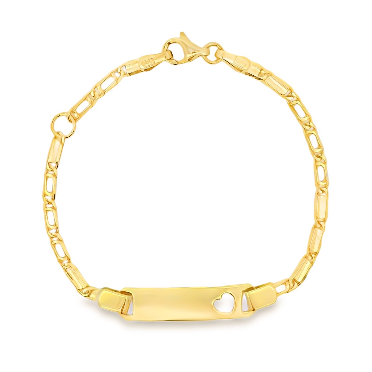 Juwelier Zwartevalk 9 Karaat gouden kinder plaatarmband - 13.168/12-14cm