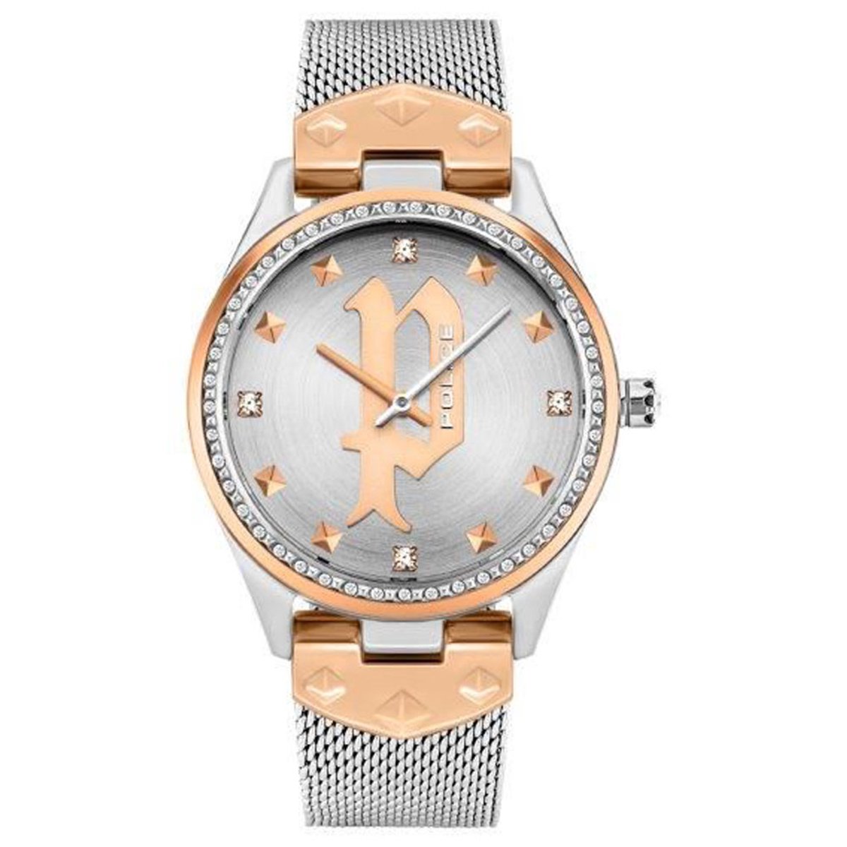 Police Grijs RVS Horloge Met Quartz Mechanisme En Mineralen Glas