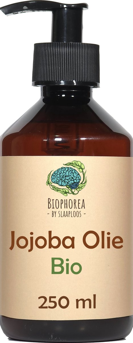 Goedkoopste Slaaploos Jojoba Olie - 250ml - 100 Puur Biologisch Koudgeperst - Biophorea Jojobaolie - Basisolie voor etherische oliën, Haar & Gezicht
