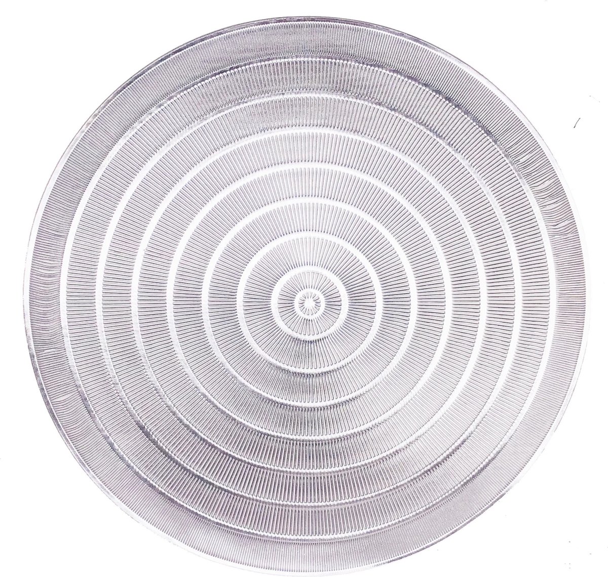 4 X Placemat Big Circle Siver Rond - Feest / Kersttafel - Chique - Placemat Rond - Goud - 39.5cm
