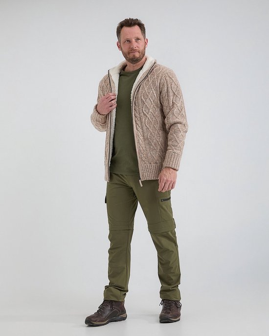 Cardigan Morgan 2 beige tricoté et doublé