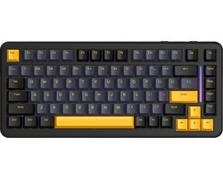 ATTACK SHARK M86 – Draadloze Mechanisch Gaming Toetsenbord – RGB Light Strip – PBT Keycaps – Gasket Mod – Wired/2.4G/Bluetooth Tri-Mode – 83keys – Star Black