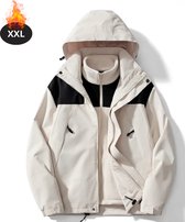 Bovista Combinaison de ski - Pantalon de ski - Veste de ski - Combinaison de ski - Sports d'hiver - Femme - Hiver - Polaire chaude - Wit - Taille XXL