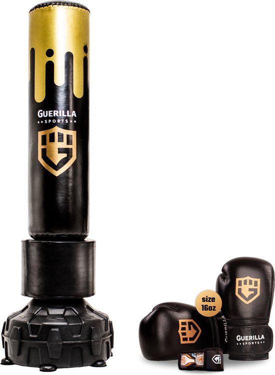 Foto: Gatson premium boxing machine bokszak boksmachine met muziek inclusief bokshandschoenen boxing bag boxmachine boksen en trainen bokspaal boks volwassenen kinderen