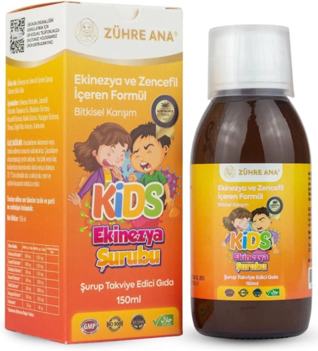 Goedkoopste Zühre Ana - Kids Hoestsiroop voor kinderen 150 (ml.) | Siroop met echinacea en gember | Natuurlijke Bananensmaak |