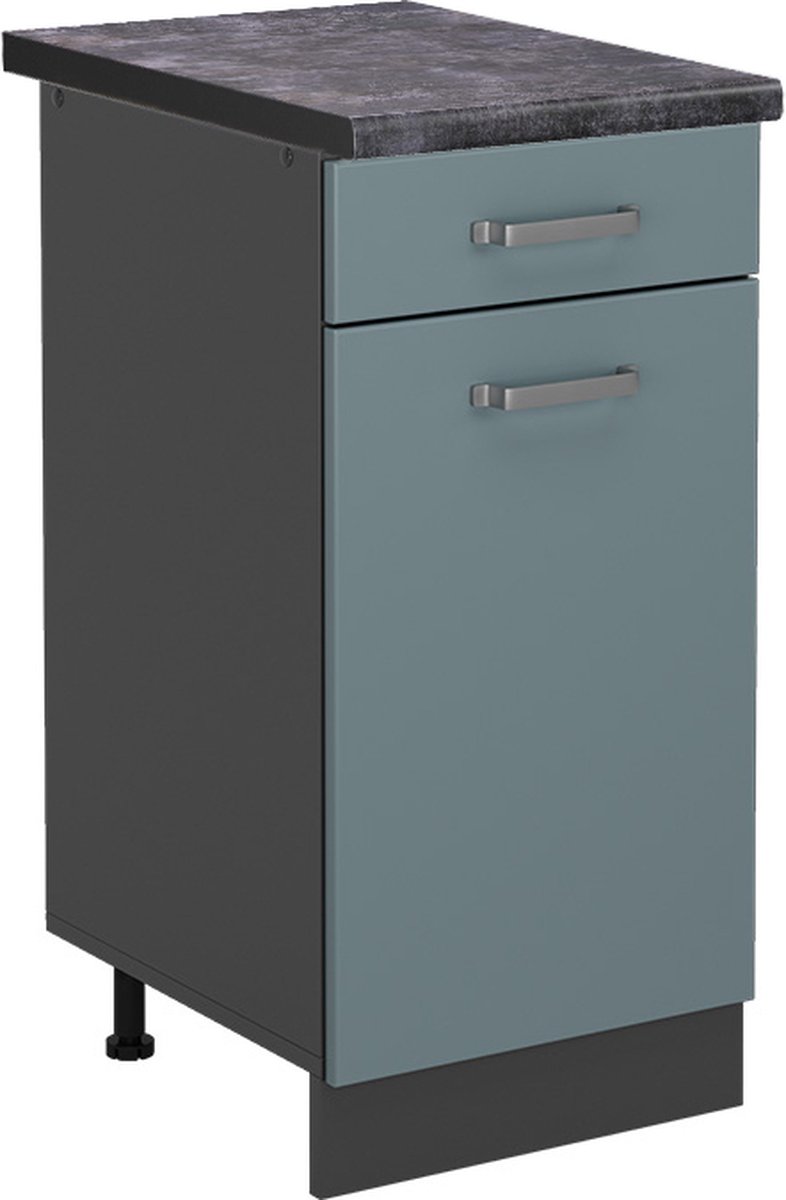 Vicco R-Line Keukenonderkast – 40 cm, WB Antraciet Blauw-grijs Blauw-grijs/Antraciet