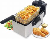 Bol.com Royal Swiss ® Frituurpan - 190 °C - 2000W - Frituur Instelbaar - 3 L - 1 kg friet - Koude zone - RVS aanbieding