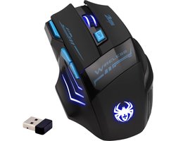 StayPowered Draadloze Muis - Perfecte Precisie en Comfort voor Werk en Gaming - 2.4 GHz Technologie - 2400 DPI Instelbaar - Ergonomisch Ontwerp - Energiezuinig - LED Verlichting - Plug & Play - Zwart - Levering Sneller dan Aangegeven!