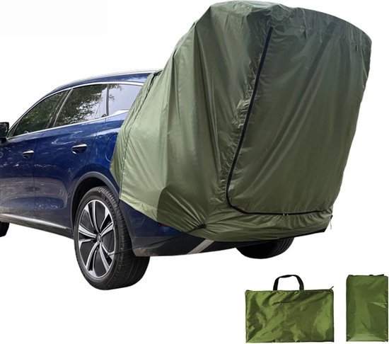FIBILA SUV Campingtent - Auto Tent - Tent voor Auto - Autotent - Met Luifel - Makkelijke Installatie - Scheurbestendig - Groen
