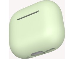 Hoesje in het Licht Groen geschikt voor Apple AirPods 3 en 4 - Beschermhoes - Siliconen - Case - Soft case
