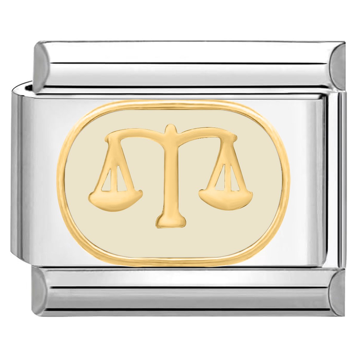Quiges - Schakel - Bedel - 9mm - charms - Horoscoop Schelpen - Geschikt voor - armband - Schakelarmband - italy bedels armband