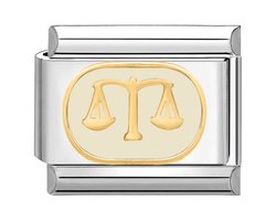 Quiges - Schakel - Bedel - 9mm - charms - Horoscoop Schelpen - Geschikt voor - armband - Schakelarmband - italy bedels armband