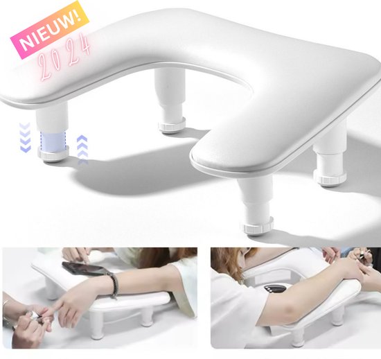 Foto: Armsteun nagel armsteun hand armsteun kussen manicure nagelstyliste wit manicure kussen nageldroger nagelkussen manicure handkussen handkussen manicure tafel voor nagelstudio nagelverzorging acrylnagels gelnagels gellak schoonheidsspecialiste