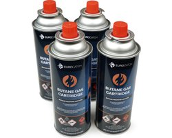Eurocatch Gas Cartridge - Butaangas - Gasflessen - Gasbussen - Butaan Gasbussen - Navulling - 227g - 4 Stuks - Noodpakket