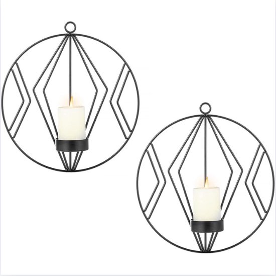 JUCONSIN Juego de 2 candelabros de pared de metal, portavelas de pared de oro antiguo, línea minimalista, decoración de pared de metal, candelabros para sala de estar, chimenea, boda, granja