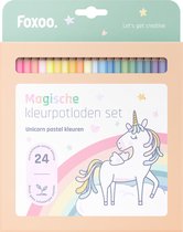 Unicorn Kleurpotloden – 24 Kleur Potloden in Pasteltinten – HB – Eenhoorn Pastel Kleuren