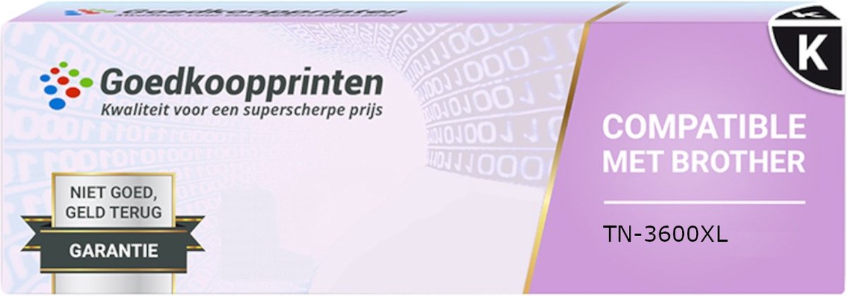 Brother TN-3600XL toner Zwart (6.000 afdrukken) - Huismerk