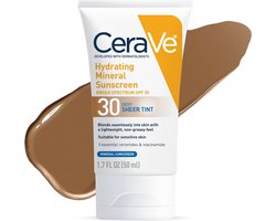 CeraVe Hydrating Mineral Sunscreen SPF 30 with Sheer Tint - Deep - 50ml