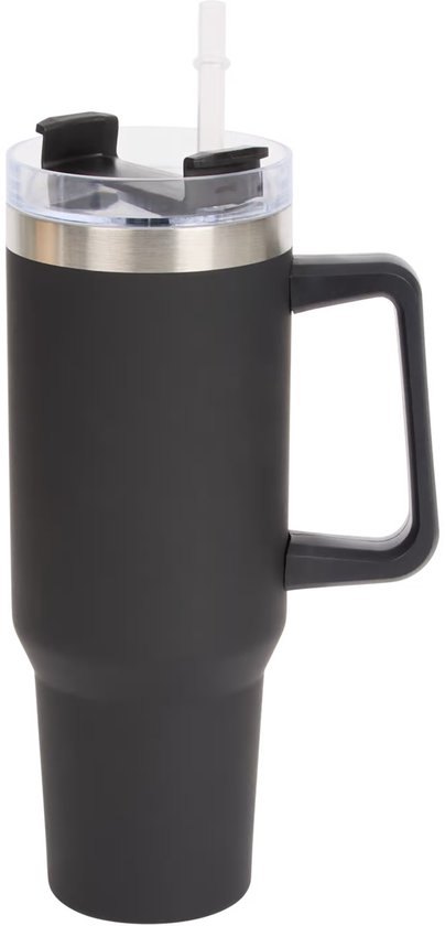 Fjbottle Thermosbeker, 1180 ml, met rietje en handvat, koffiethermos