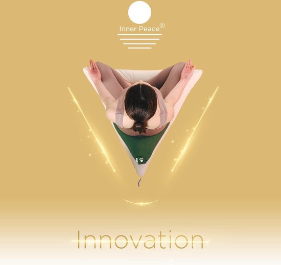 Driehoekig yogakussen, meditatiekussen, 100% biologisch katoen, wasbare overtrek, yogakussen, vloerkussen, meditatie, Öko-Tex-standaard 100, yoga-zitkussen, bodem met biologische speltvulling van Reehut — afbeelding 3