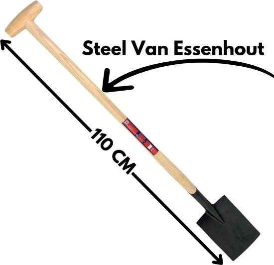 Synx Tools Dulspade Essenhout steel - Spade - Schoppen/Spaden - Tuinschop - Schop - bodembewerkers - Steel 85cm van Synx Tools — afbeelding 2