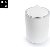Slimme Prullenbak, 9L Capaciteit Touchless Vuilnisbak USB Oplaadbaar, Touchless Bewegingssensor Prullenbak voor Office Desktop, Automatische Inductie Elektrische Afvalbakken voor Badkamer Keuken(Wit