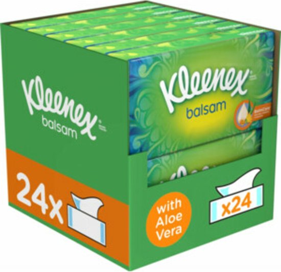 Kleenex 4 x 64 stuks Tissues Balsam 3-laags - 6 x - Voordeelverpakking
