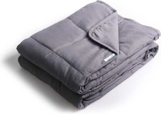 Vivid Green Verzwaringsdeken 3,2 kg Voor Kinderen- Weighted Blanket Kind - Zwaarte - Verzwaarde Deken - 4 Seizoens - Grijs