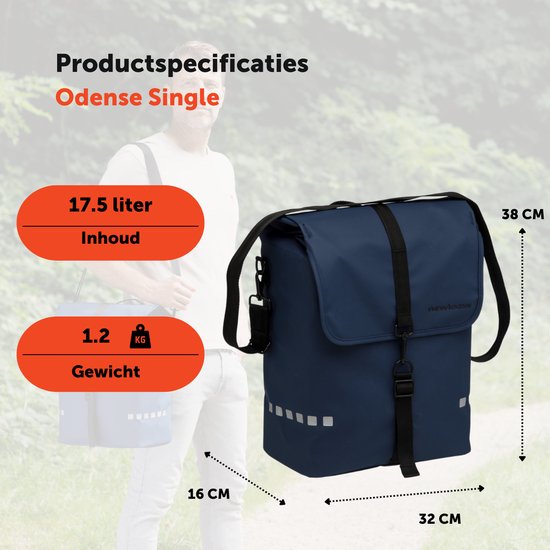 New Looxs ® Odense Single Sacoche de vélo simple Polyester