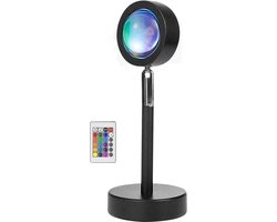Sunset lamp  - 16 kleuren - Projector lamp - Afstandsbediening - remote control - Zonsopgang - zonsondergang - Led Lamp - Sfeer verlichting - Zacht licht - summervibes