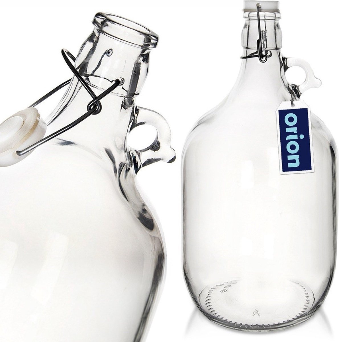 KADAX Beugelflesjes 500 ml, set van 3, glazen flessen met beugelsluiting, lege flessen om te vullen voor sap, olie, azijn, likeur & siroop, sapflessen van glas, likeurflessen