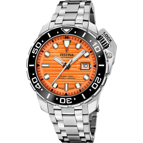 Montre automatique Diver Swiss Made Orange
