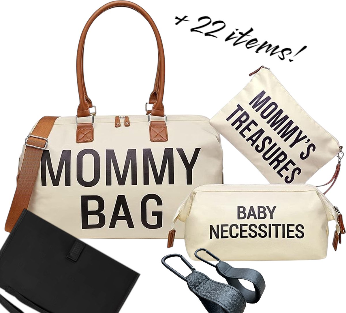 Goedkoopste Jaxx - Luiertas-inclusief 22 essentiele benodigheden-kinderwagen haken-geisoleerde flessenvakjes-Luiertassen–Verzorgingstas–Luier Organizer-Luieretui – Kraamcadeau – Kraampakket -Kraampakketten - Baby Cadeau - Kraamkado meisje - Kraamkado jongen
