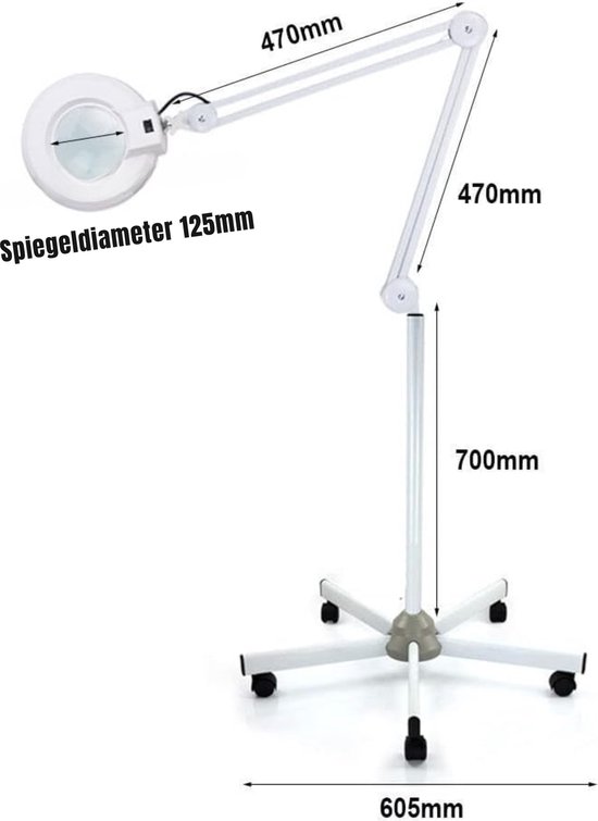 Lampe loupe de sol - Loupe sur pied