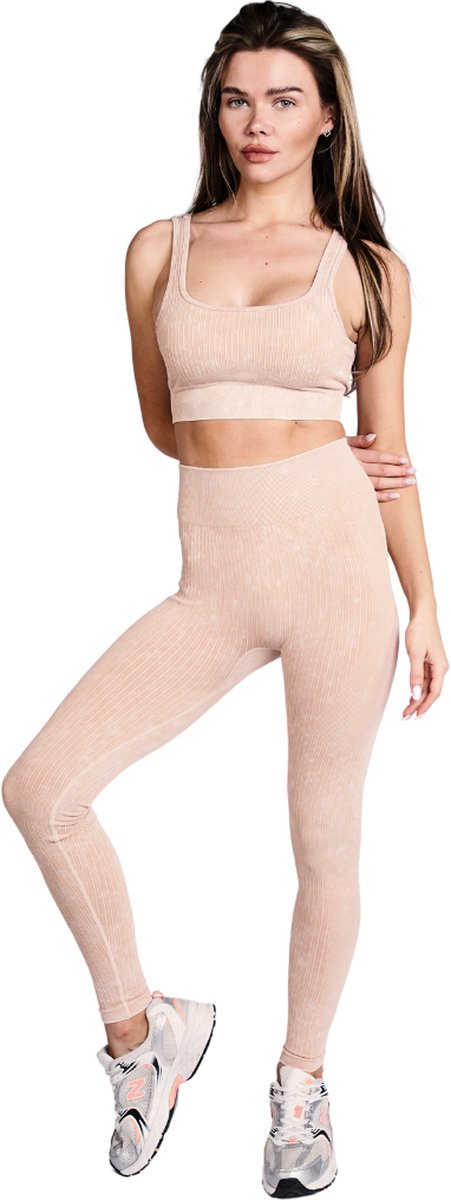 Sportset - Sport legging + Sport top - Legging en top - Fitnesskleding - Yoga kleding - Fitness set - Leggings - Sport BH - Topje - Sportoutfit dames - Yoga kleding - Sport beha - Crop top - XS/S