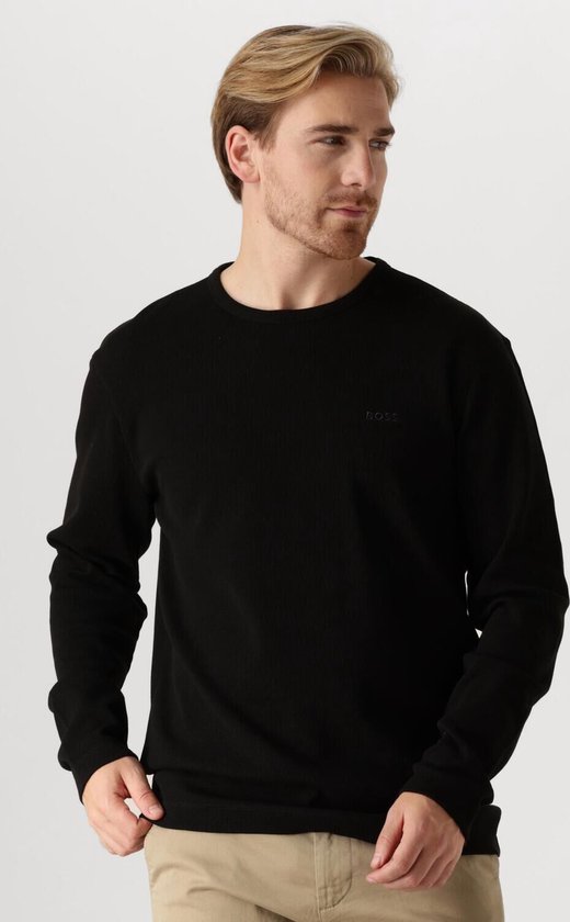 BOSS - Pull Tempesto Zwart - Homme - Taille M - Coupe Regular
