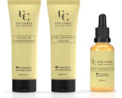 Eve Curls Complete Curls Set - Voordeelverpakking - Krullend Haar Producten - Krullen Crème - Curly Girl Producten - Leave-In Conditioner Curl - Haar olie Eve Curls Complete Curls Set - Voordeelverpakking - Krullend Haar Producten - Krullen Crème - Curly Girl Producten - Leave-In Conditioner Curl - Haar olie