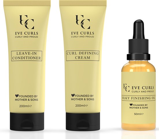 Eve Curls Complete Curls Set - Voordeelverpakking - Krullend Haar - Krullen Crème - Curly Girl - Leave-In Conditioner Curl - Haar olie