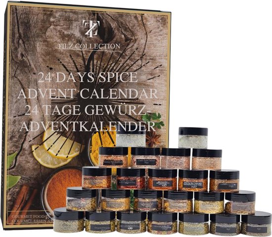 Kruiden en Specerijen Adventskalender 2023 24 Specerijen Potten Eten Adventskalender voor Koken en Keuken Kerstcadeau voor Volwassenen Chef Mannen en Vrouwen