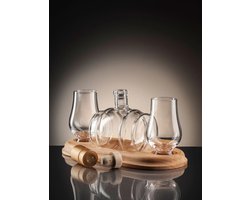 Heritage Glasses - Whiskey Barrel Tap-karaf Hervulbaar en 2 glazen set - Perfecte Cadeau v