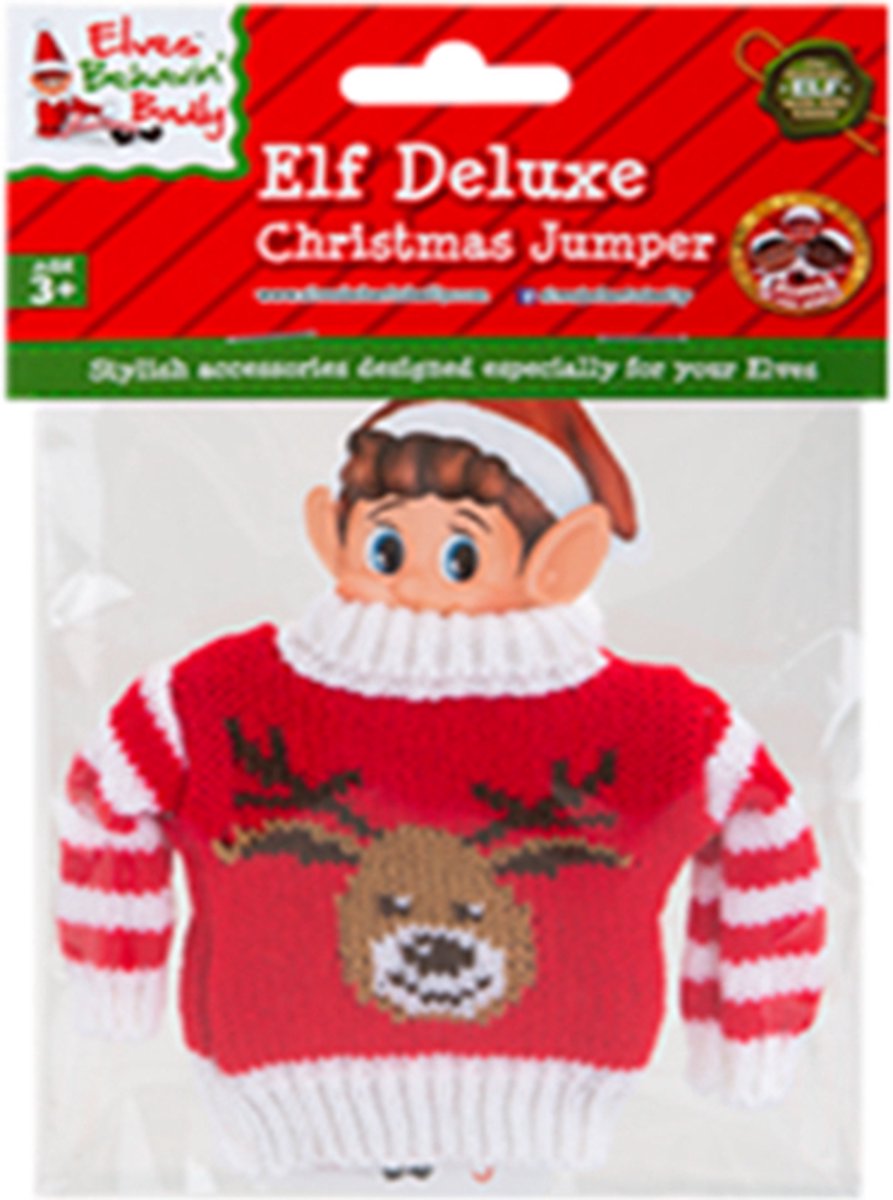 Naugthy elves - Elves behavin badly | Kerst - Elf - Stoute elf - pop | Kerstmis traditie | kersttrui rood