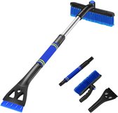 Grattoir à glace extensible avec brosse à neige - Manche Extra long - Manche télescopique - Grattoir à glace - Balai à neige - Grattoir à glace pour voiture - Grattoir à vitres de voiture - Grattoir à neige - Grattoir à vitres